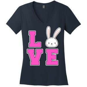 Love Easter Bunny Cute Women's V-Neck T-Shirt