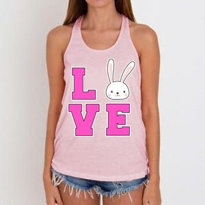 Love Easter Bunny Cute Women's Knotted Racerback Tank