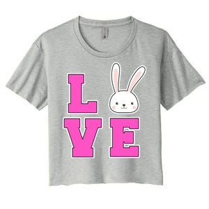 Love Easter Bunny Cute Women's Crop Top Tee