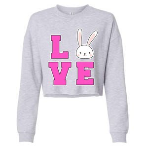 Love Easter Bunny Cute Cropped Pullover Crew