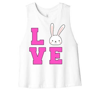 Love Easter Bunny Cute Women's Racerback Cropped Tank