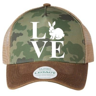 Love Easter Bunny Rabbit Legacy Tie Dye Trucker Hat