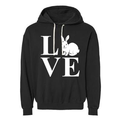 Love Easter Bunny Rabbit Garment-Dyed Fleece Hoodie