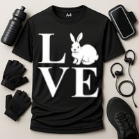 Love Easter Bunny Rabbit Cooling Performance Crew T-Shirt