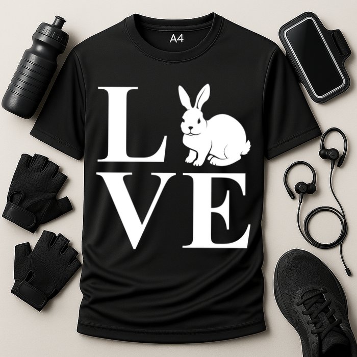 Love Easter Bunny Rabbit Cooling Performance Crew T-Shirt