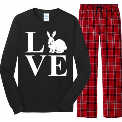 Love Easter Bunny Rabbit Long Sleeve Pajama Set