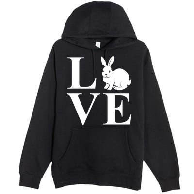 Love Easter Bunny Rabbit Premium Pullover Hoodie