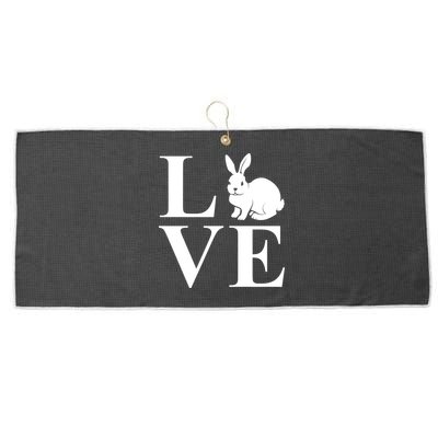 Love Easter Bunny Rabbit Large Microfiber Waffle Golf Towel