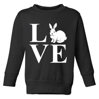 Love Easter Bunny Rabbit Toddler Sweatshirt