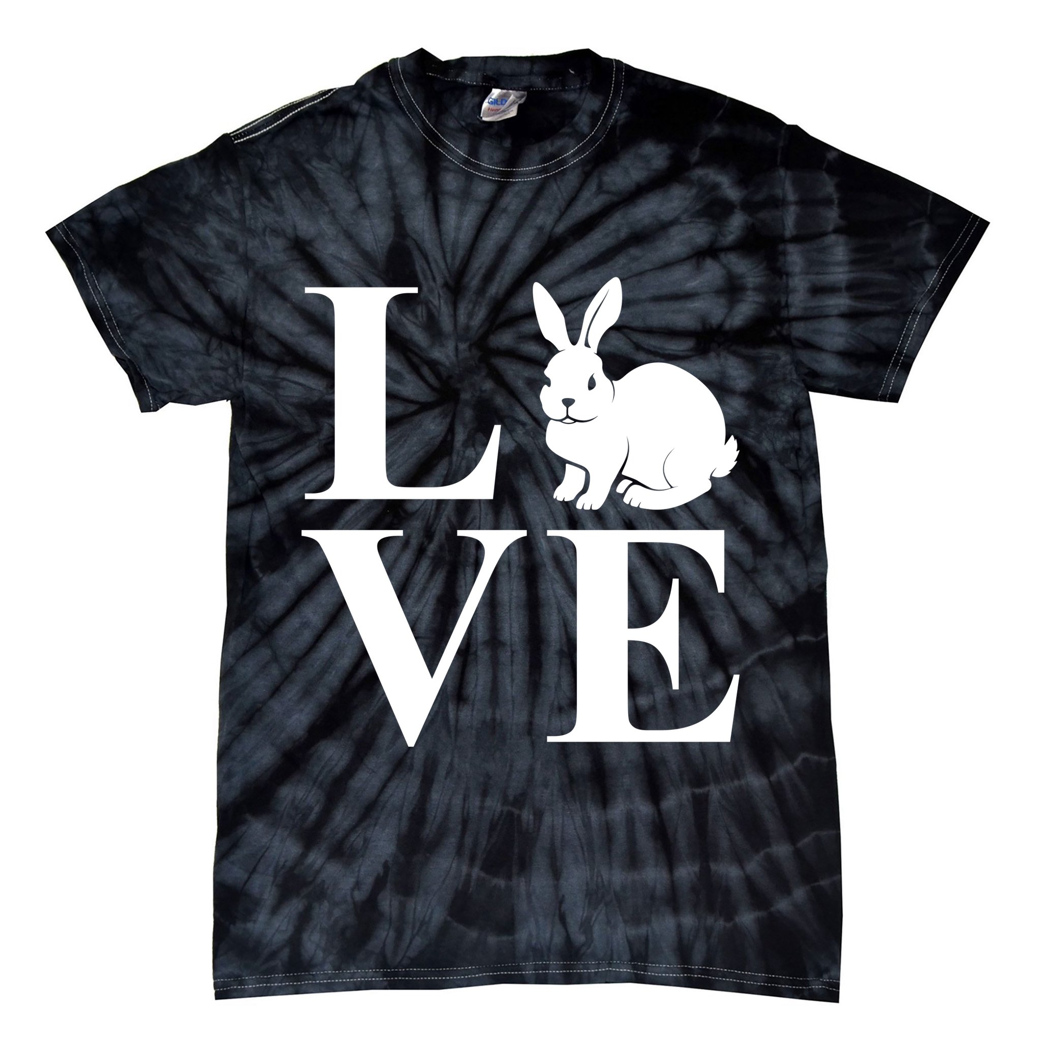 Love Easter Bunny Rabbit Tie-Dye T-Shirt