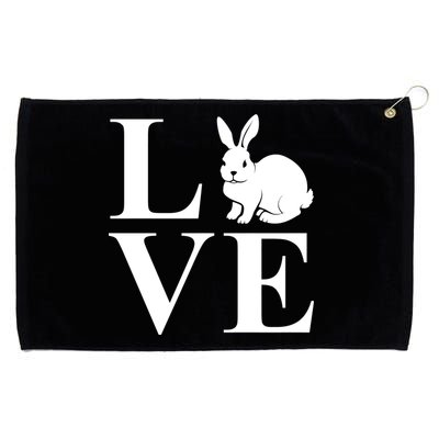 Love Easter Bunny Rabbit Grommeted Golf Towel