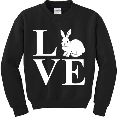 Love Easter Bunny Rabbit Kids Sweatshirt