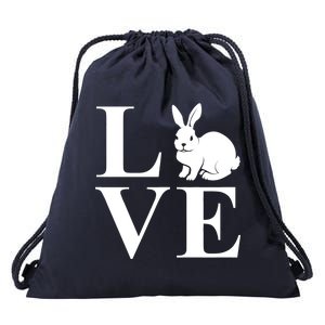 Love Easter Bunny Rabbit Drawstring Bag