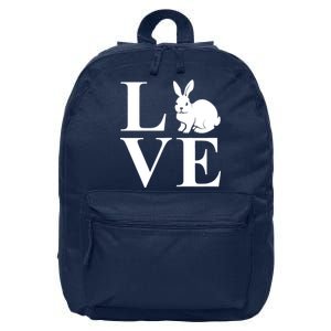 Love Easter Bunny Rabbit 16 in Basic Backpack