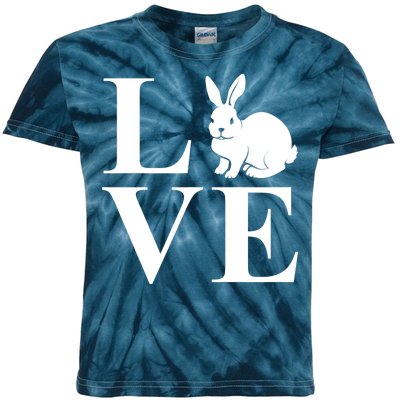 Love Easter Bunny Rabbit Kids Tie-Dye T-Shirt