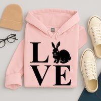 Love Easter Bunny Rabbit Hoodie