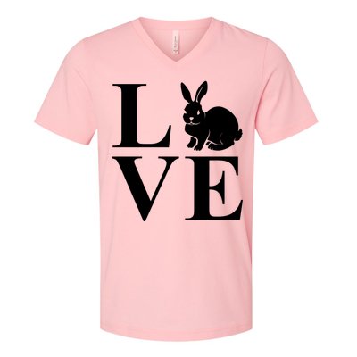 Love Easter Bunny Rabbit V-Neck T-Shirt