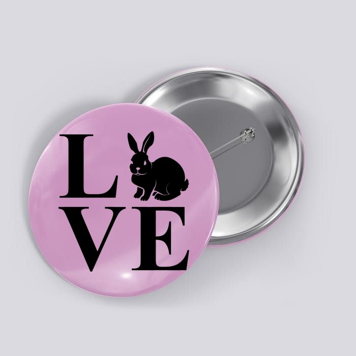 Love Easter Bunny Rabbit Button