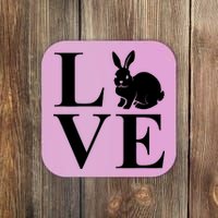 Love Easter Bunny Rabbit Coaster