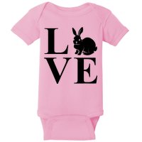 Love Easter Bunny Rabbit Baby Bodysuit