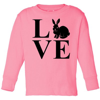 Love Easter Bunny Rabbit Toddler Long Sleeve Shirt