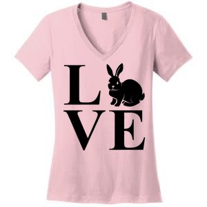 Love Easter Bunny Rabbit Women's V-Neck T-Shirt