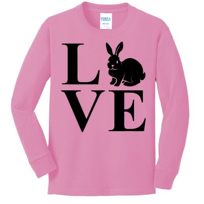 Love Easter Bunny Rabbit Kids Long Sleeve Shirt