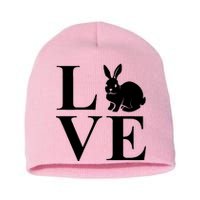 Love Easter Bunny Rabbit Short Acrylic Beanie