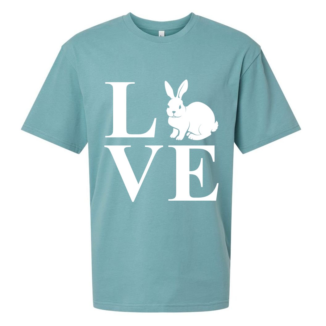Love Easter Bunny Rabbit Sueded Cloud Jersey T-Shirt