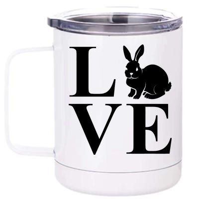 Love Easter Bunny Rabbit 12 oz Stainless Steel Tumbler Cup