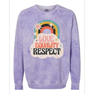 Love Equality Respect Rainbow Colorblast Crewneck Sweatshirt