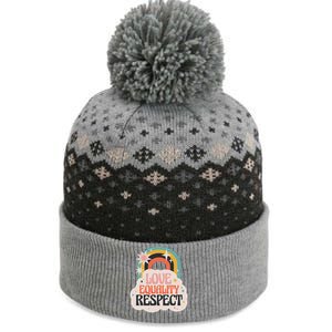 Love Equality Respect Rainbow The Baniff Cuffed Pom Beanie