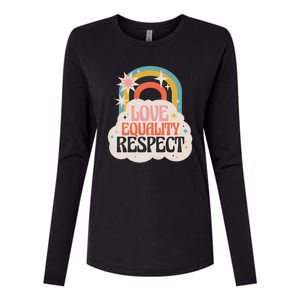 Love Equality Respect Rainbow Womens Cotton Relaxed Long Sleeve T-Shirt