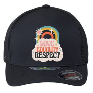 Love Equality Respect Rainbow Flexfit Unipanel Trucker Cap