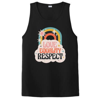 Love Equality Respect Rainbow PosiCharge Competitor Tank