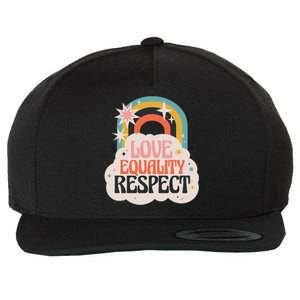 Love Equality Respect Rainbow Wool Snapback Cap