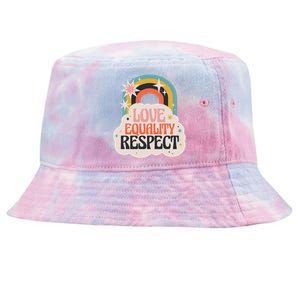 Love Equality Respect Rainbow Tie-Dyed Bucket Hat