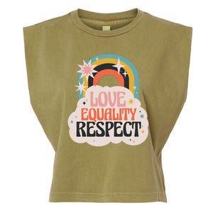 Love Equality Respect Rainbow Garment-Dyed Women's Muscle Tee