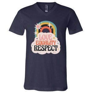 Love Equality Respect Rainbow V-Neck T-Shirt