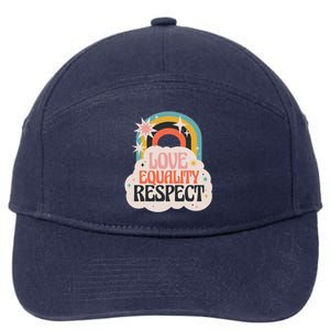 Love Equality Respect Rainbow 7-Panel Snapback Hat