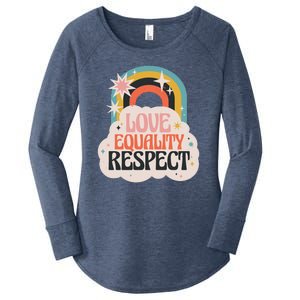 Love Equality Respect Rainbow Women's Perfect Tri Tunic Long Sleeve Shirt