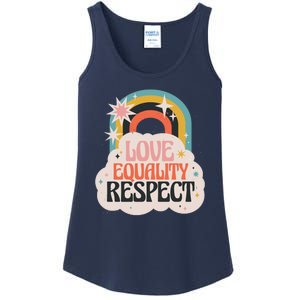 Love Equality Respect Rainbow Ladies Essential Tank