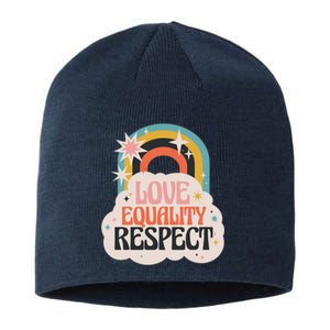 Love Equality Respect Rainbow Sustainable Beanie