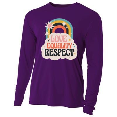 Love Equality Respect Rainbow Cooling Performance Long Sleeve Crew