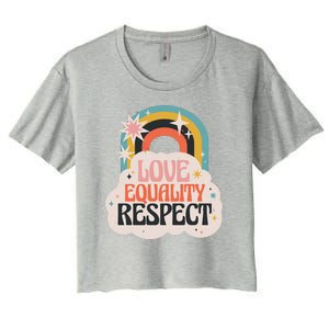 Love Equality Respect Rainbow Women's Crop Top Tee