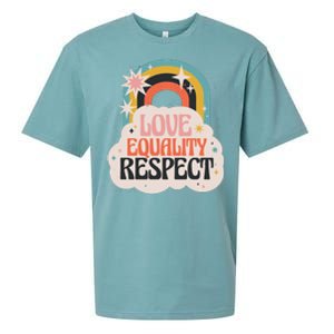 Love Equality Respect Rainbow Sueded Cloud Jersey T-Shirt