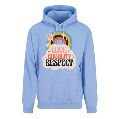 Love Equality Respect Rainbow Unisex Surf Hoodie