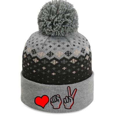 Love Fight Win The Baniff Cuffed Pom Beanie