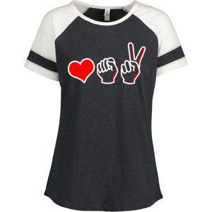 Love Fight Win Enza Ladies Jersey Colorblock Tee