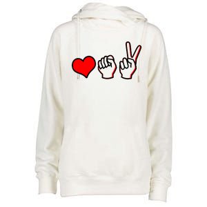 Love Fight Win Womens Funnel Neck Pullover Hood